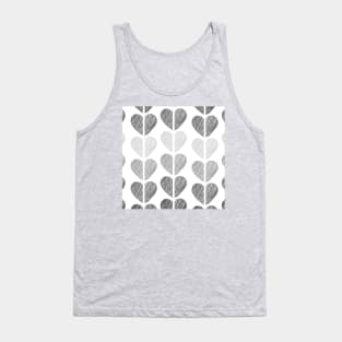 Black and White Hearts Tank Top